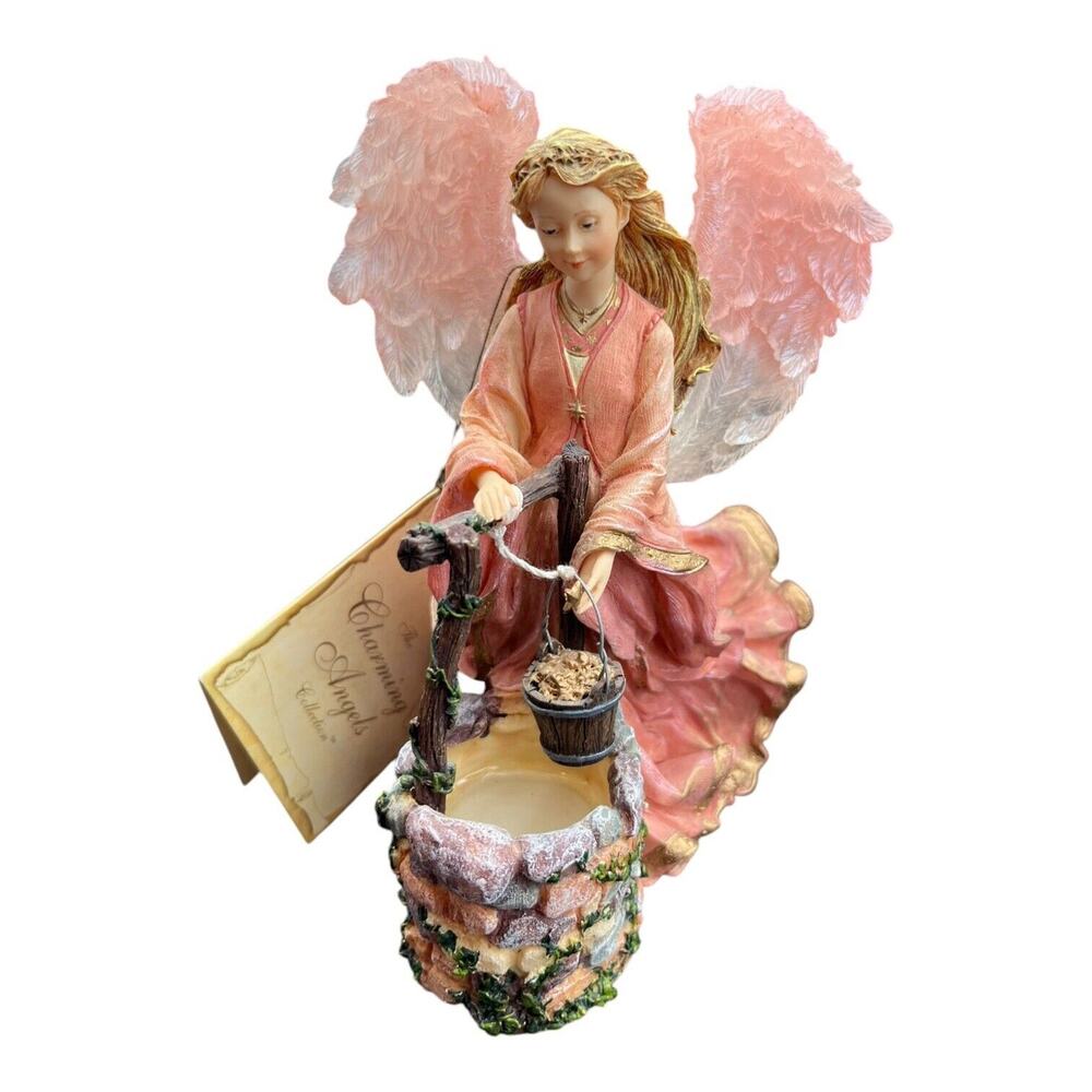 Boyds Charming Angels Julianna Guardian Wishes #28225‎ Well Pink LE 2002 EUC